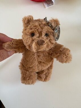 Cute Plush Brown teddy bear keychain bag charm #teddybear #kawaii #keychain